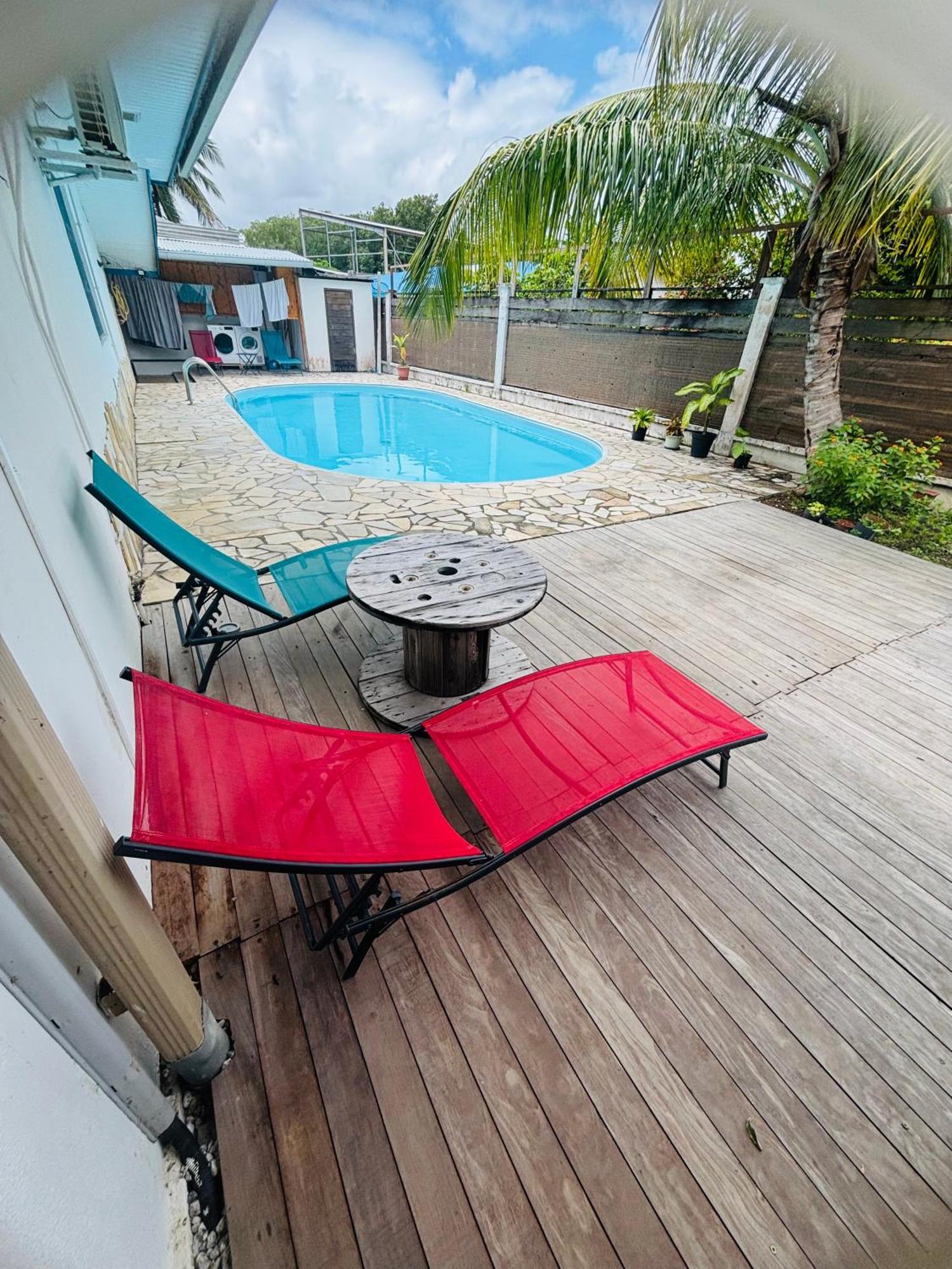 Sermie T2 Climatise Avec Piscine Kourou Extérieur photo
